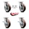 Service Caster 8 Inch Kingpinless Poly on Polyolefin Wheel Caster Swivel Locks 2 Brakes, 2PK SCC-KP30S820-PPUR-BSL-2-SLB-2 - alternate 2